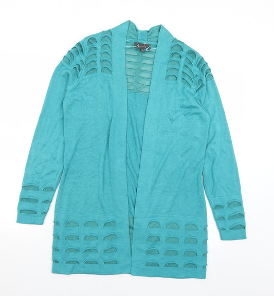 Marks and Spencer Womens Green V-Neck  Viscose Cardigan Jumper Size 10