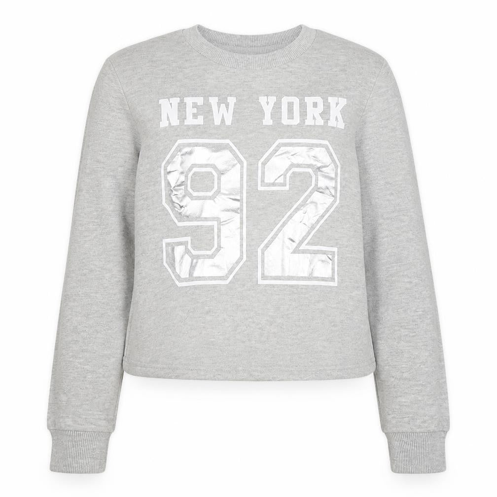 Miss Selfridge Womens Grey  Cotton Pullover Sweatshirt Size 6  Pullover