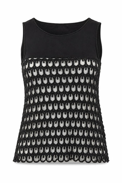 Principles Womens Black  Polyester Basic T-Shirt Size 6 Boat Neck