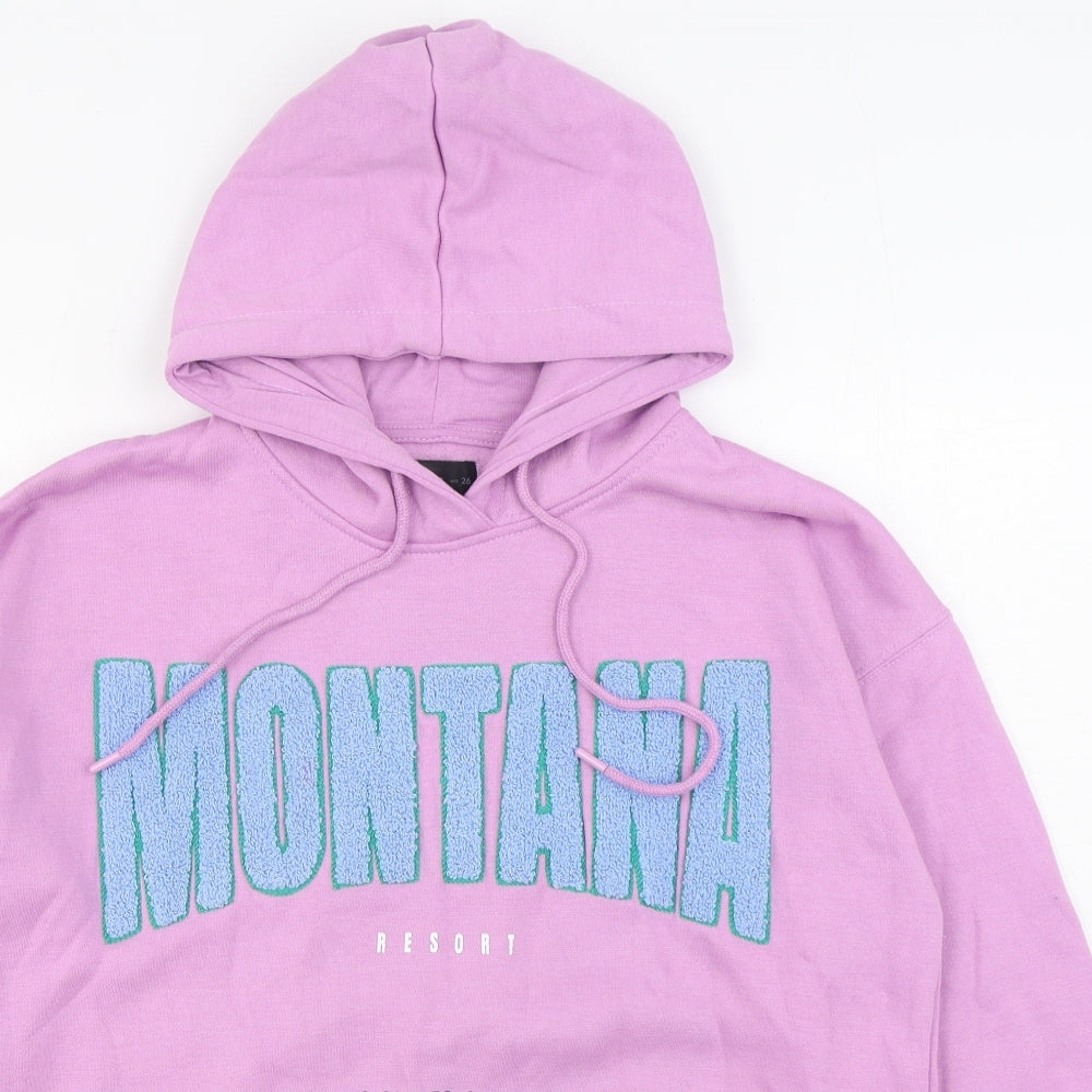 lefties Womens Purple  Cotton Pullover Hoodie Size S  Pullover
