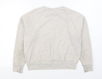 Preloved Primark Womens Beige  Cotton Pullover Sweatshirt Size S  Pullover - Back