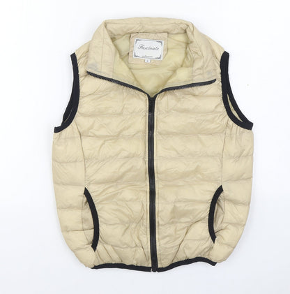 Fascinate Mens Beige   Gilet Coat Size S  Zip