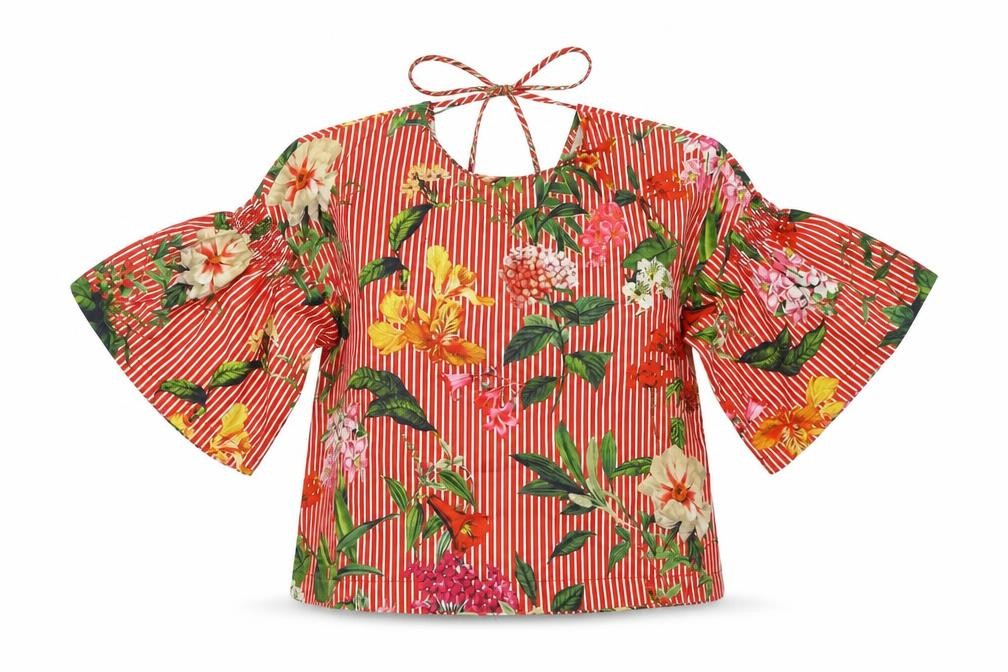 CMNC Womens Multicoloured Floral Polyester Basic Blouse Size S Halter