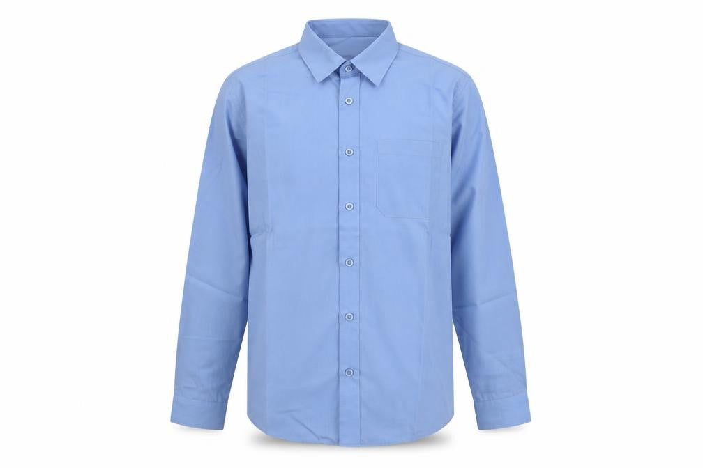 Dunnes Stores Boys Blue  Polyester Basic Button-Up Size 11-12 Years Collared