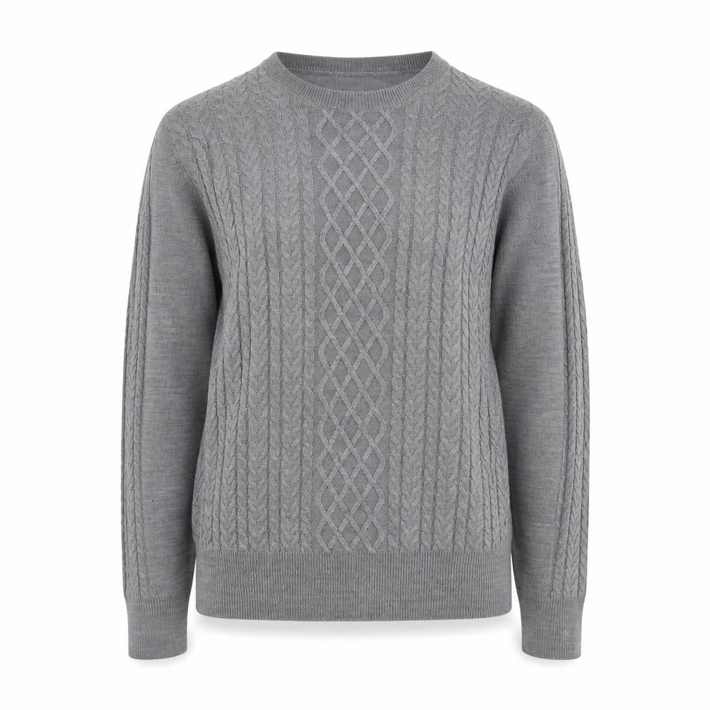Papaya Womens Grey Round Neck  Acrylic Pullover Jumper Size 12
