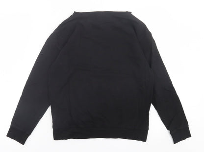 H&M Womens Black  Cotton Pullover Sweatshirt Size S  Pullover