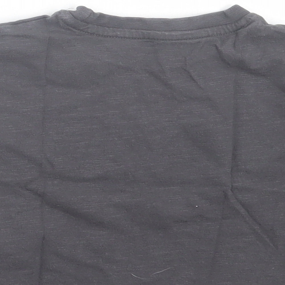Primark Girls Grey  Cotton Basic T-Shirt Size 9-12 Months Crew Neck Pullover