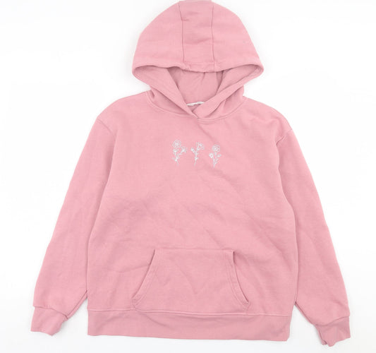 Primark Womens Pink  Cotton Pullover Hoodie Size M  Pullover