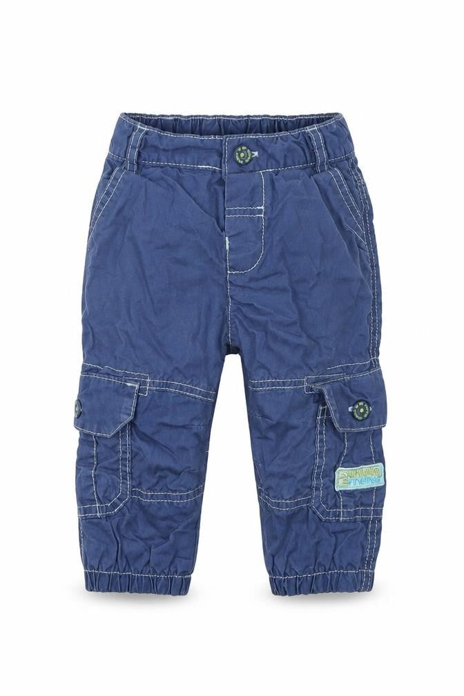 Marks & Spencer Boys Blue  Cotton Cargo Trousers Size 6-9 Months