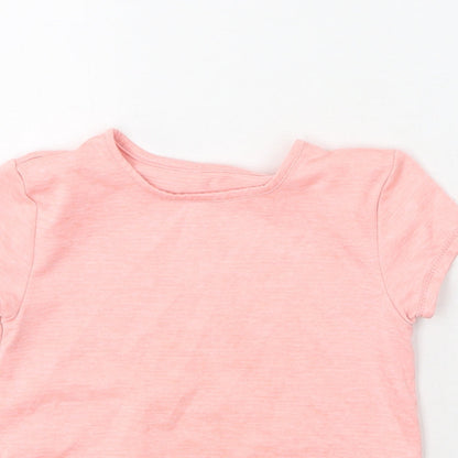 Dunnes Boys Pink  Polyester Basic Casual Size 5-6 Years Round Neck