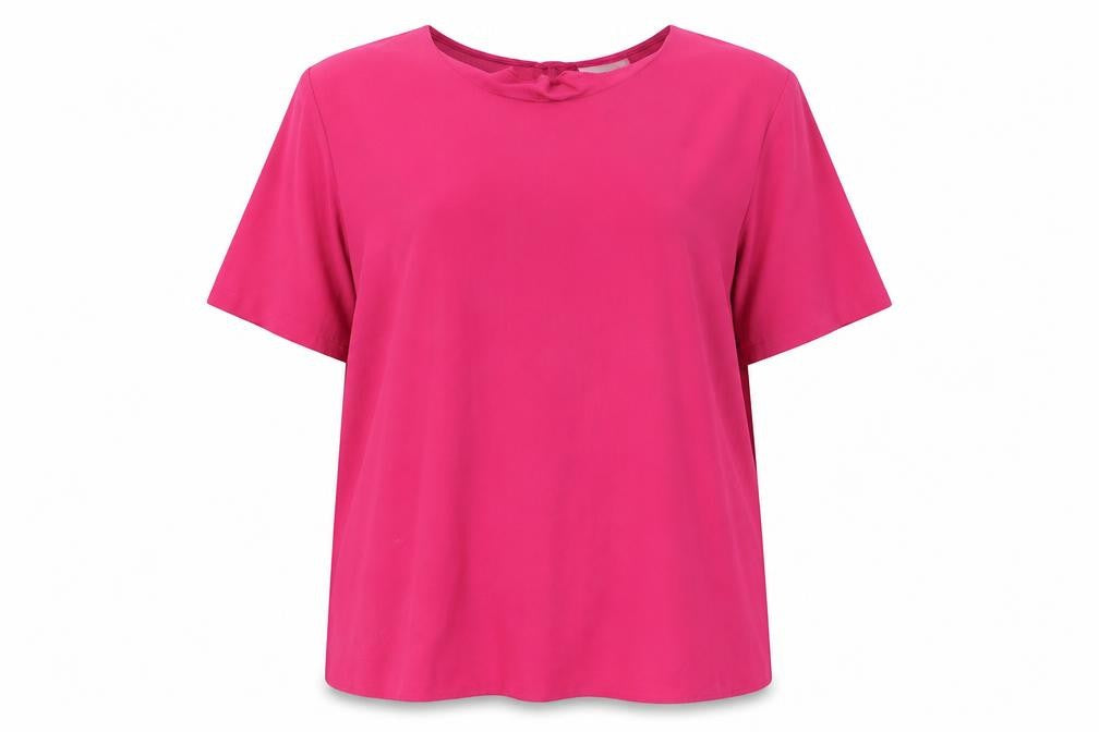 Dunnes Stores Womens Pink  Polyester Basic T-Shirt Size XL Round Neck