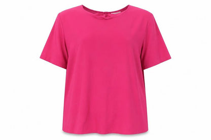 Dunnes Womens Pink  Polyester Basic T-Shirt Size XL Round Neck