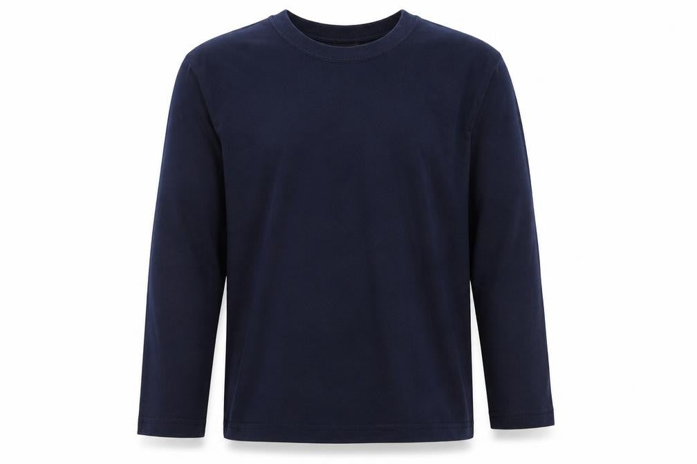George  Boys Blue  Cotton Basic Casual Size 9-10 Years Round Neck