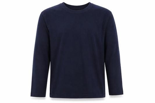 George  Boys Blue  Cotton Basic Casual Size 9-10 Years Round Neck