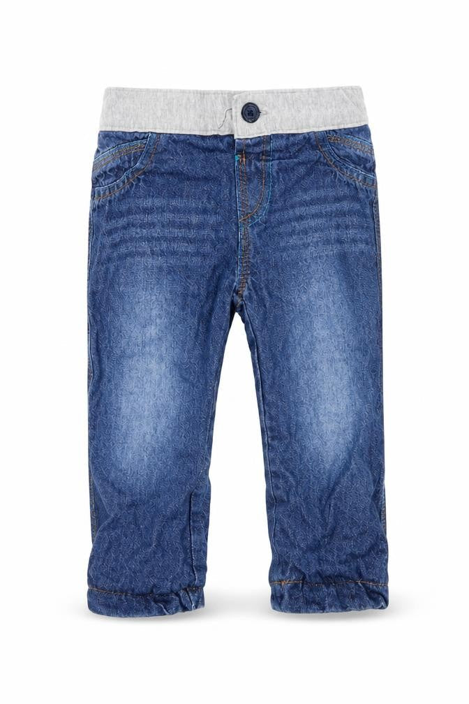 Rochas Boys Blue  Cotton Cargo Jeans Size 9-12 Months