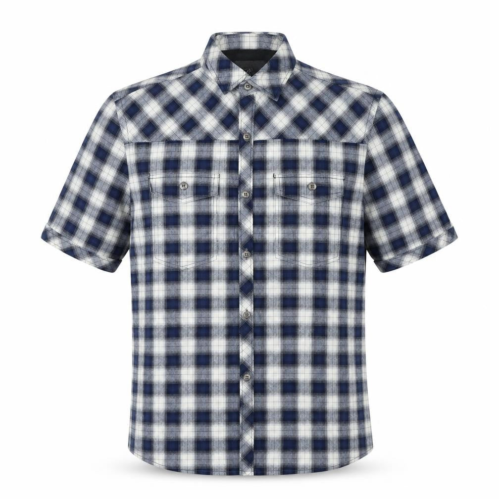 NEXT Mens Blue Plaid Cotton  Button-Up Size S Collared