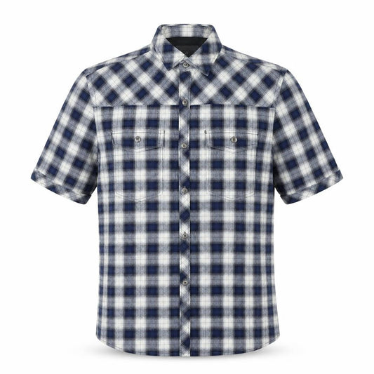 Next Mens Blue Plaid Cotton  Button-Up Size S Collared