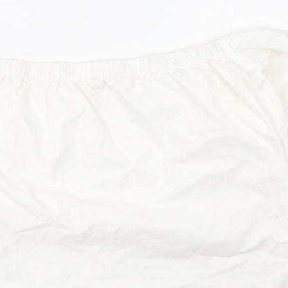 Miss Selfridge Womens Ivory  Cotton Basic Blouse Size 12 Off the Shoulder