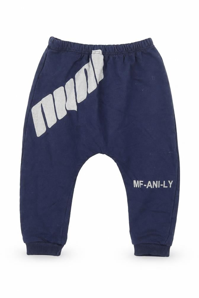 Anilco Boys Blue  100% Cotton Jogger Leggings Size 18 Months   - MF-ANI-LY
