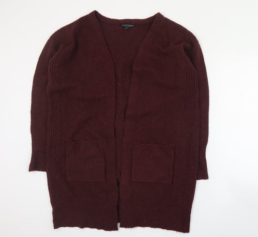 Dorothy Perkins Womens Red V-Neck  Acrylic Cardigan Jumper Size S