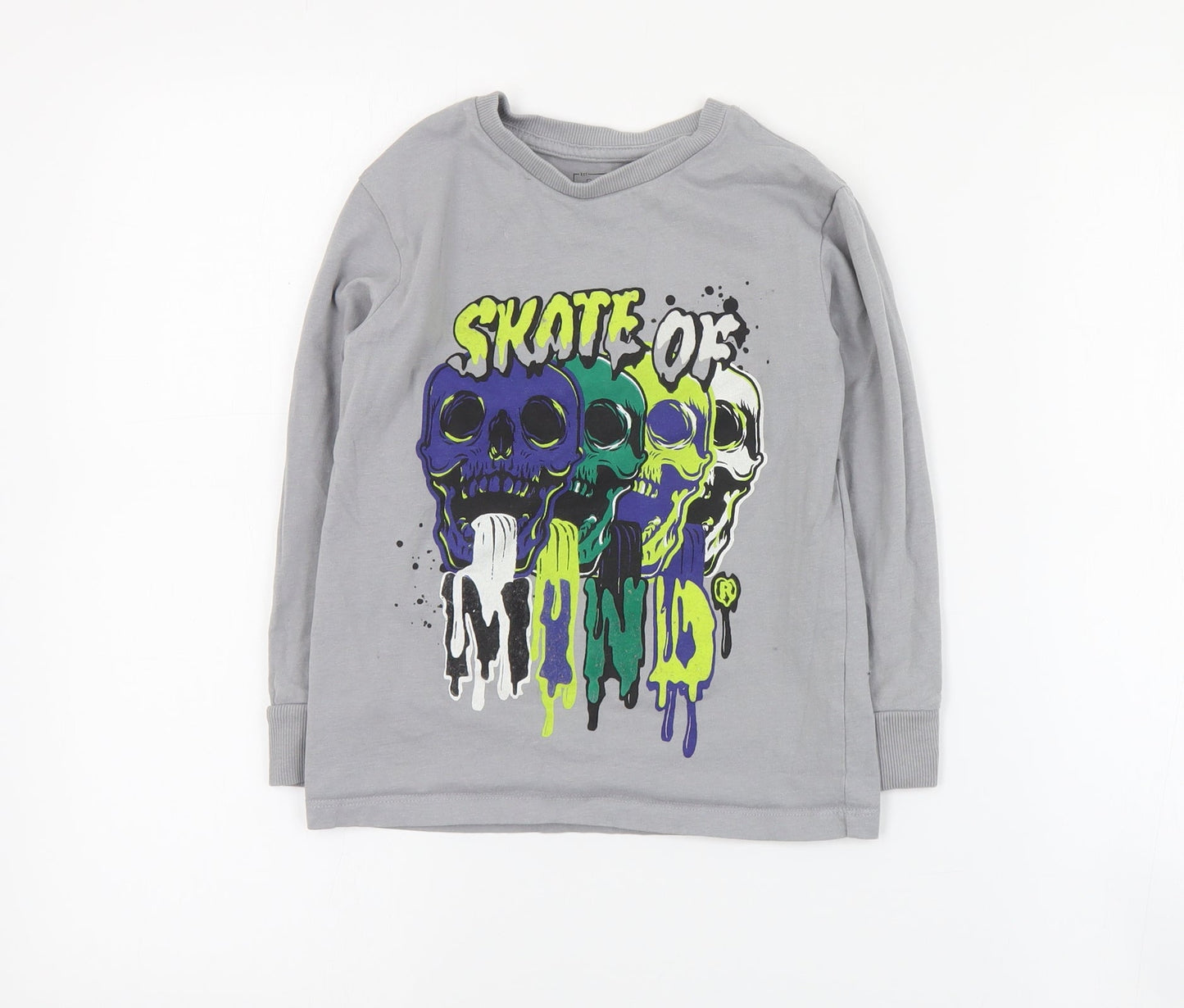 NEXT Boys Grey  Cotton Pullover Sweatshirt Size 6 Years  Pullover