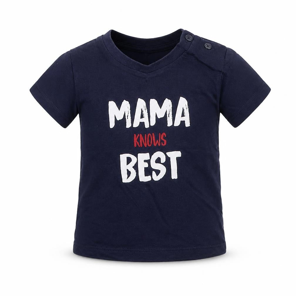 Matalan Boys Blue  Cotton Basic T-Shirt Size 6-9 Months Crew Neck Pullover - Mama Knows Best