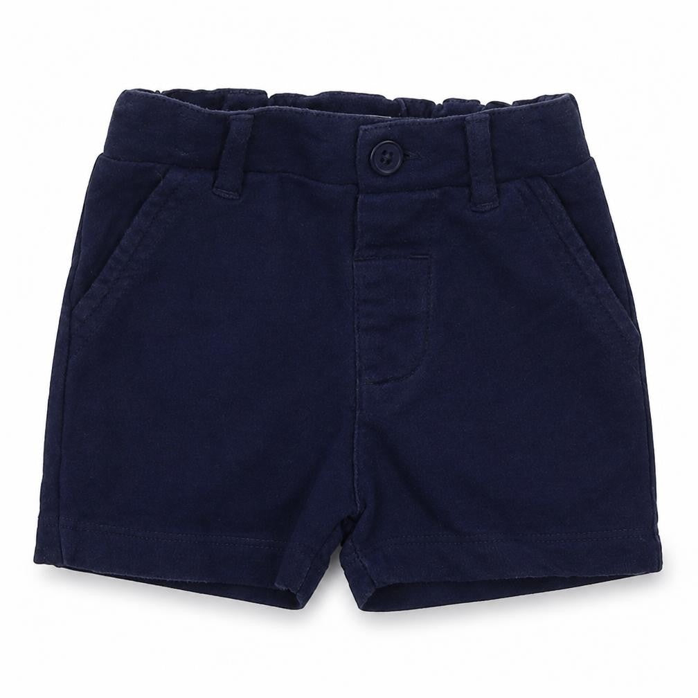 Next Boys Blue  Cotton Cropped Trousers Size 6-9 Months  Button