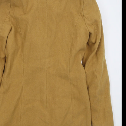 Preloved VERO MODA Womens Beige   Overcoat Coat Size S  Button - Label