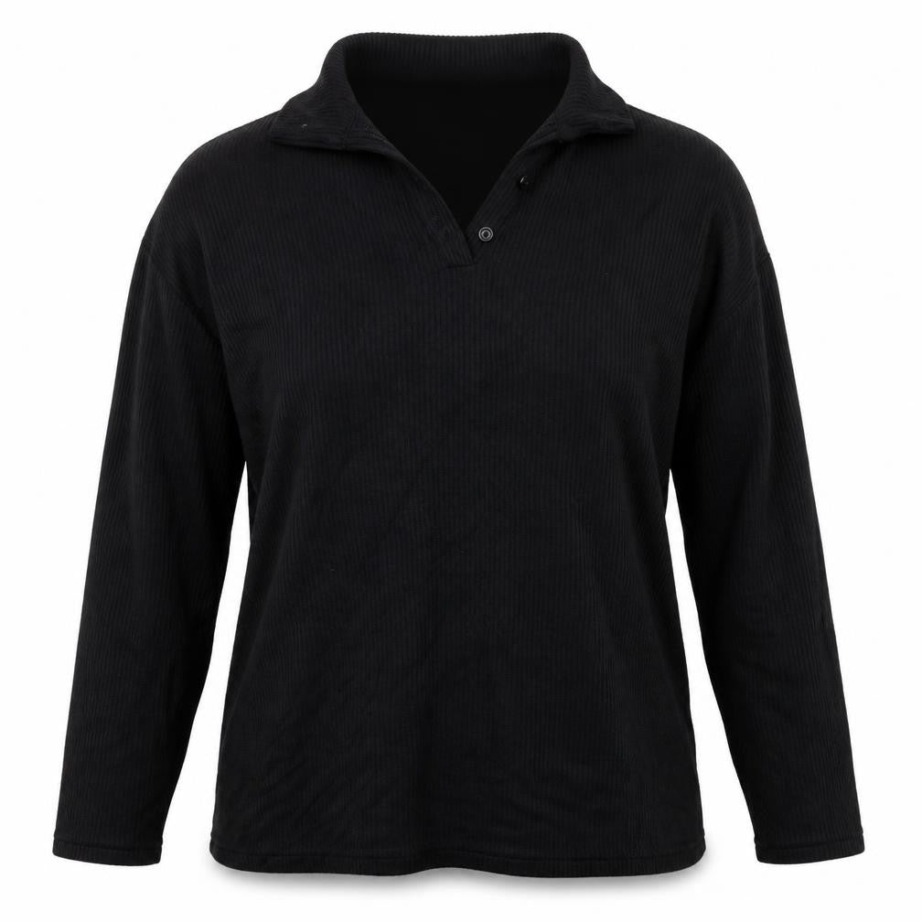 PRETTYLITTLETHING Womens Black Collared  Viscose Pullover Jumper Size 12