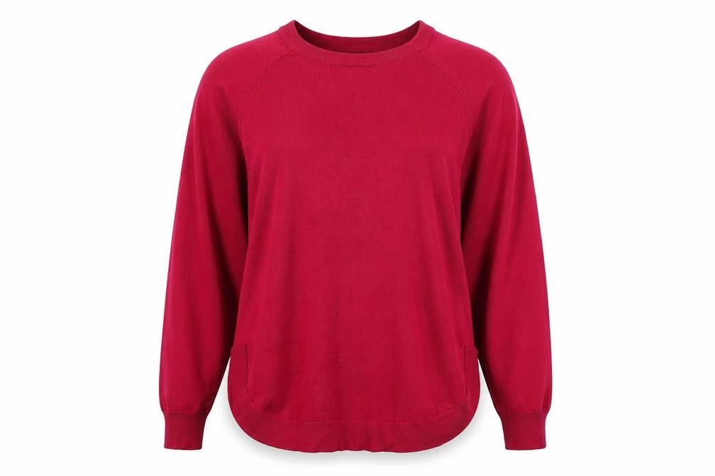Gallery Womens Pink Crew Neck  Viscose Pullover Jumper Size XS