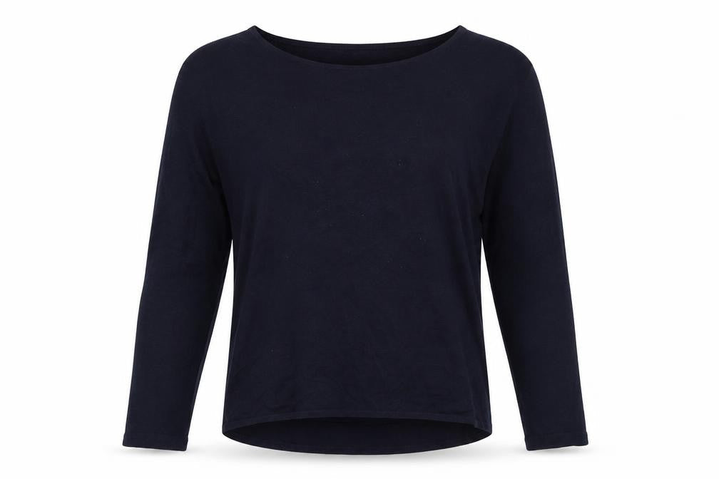 H&M Womens Blue Boat Neck  Acrylic Pullover Jumper Size XS