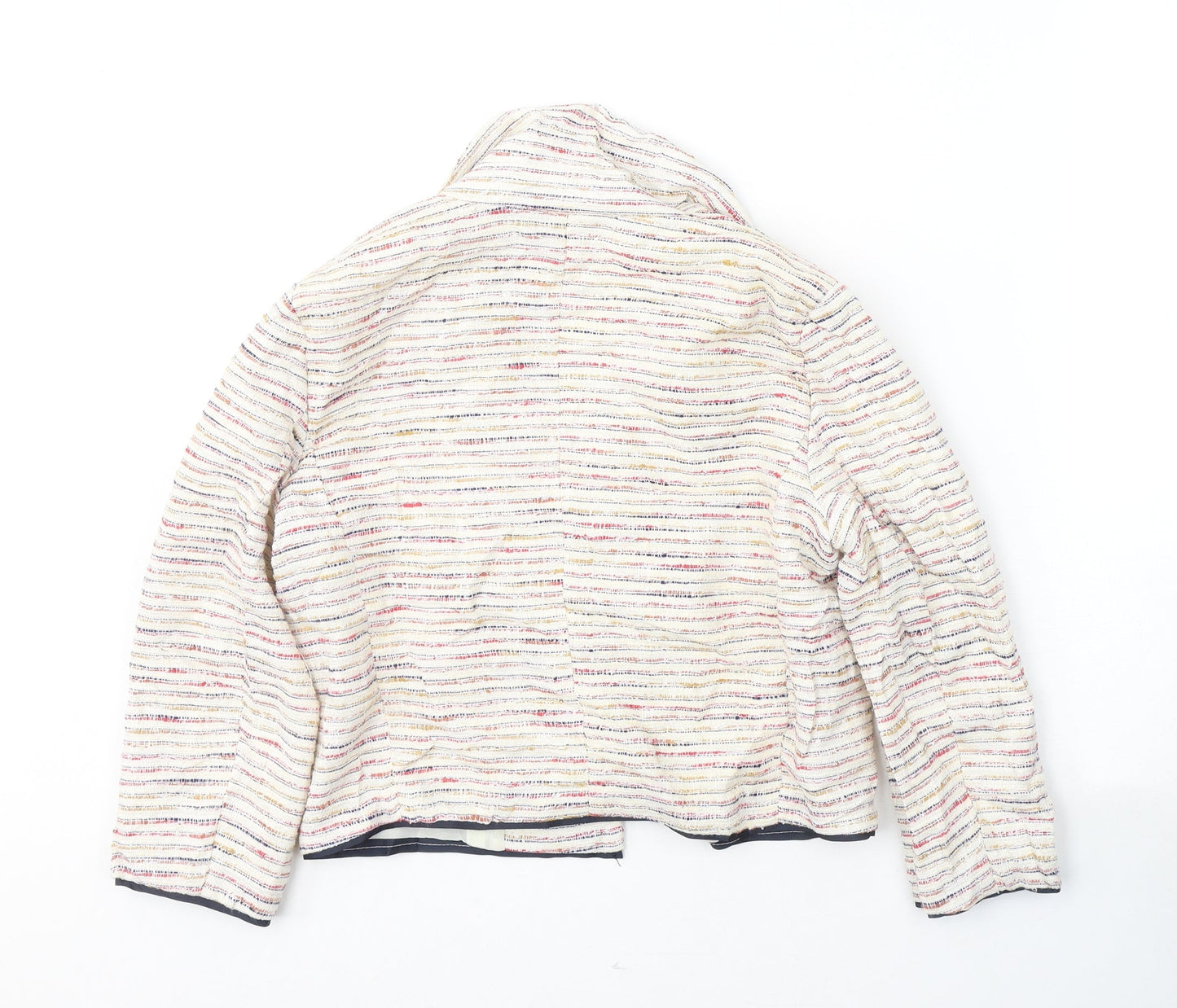 Silvian Heach Womens Ivory Striped  Jacket Blazer Size S  Button