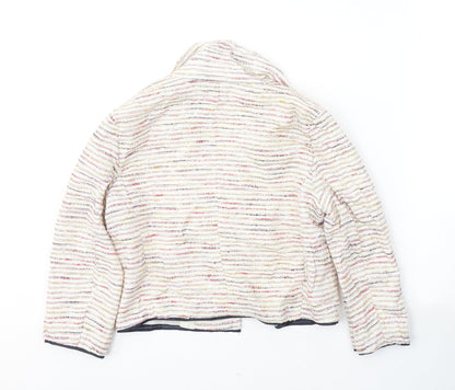 Silvian Heach Womens Ivory Striped  Jacket Blazer Size S  Button