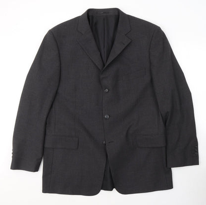 Armando Mens Grey  Wool Jacket Suit Jacket Size 44