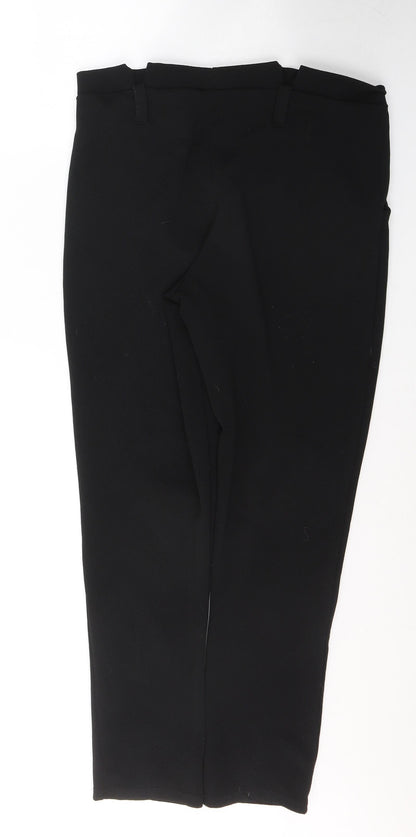 Selected Womens Black  Polyester Trousers  Size 12 L28 in Regular