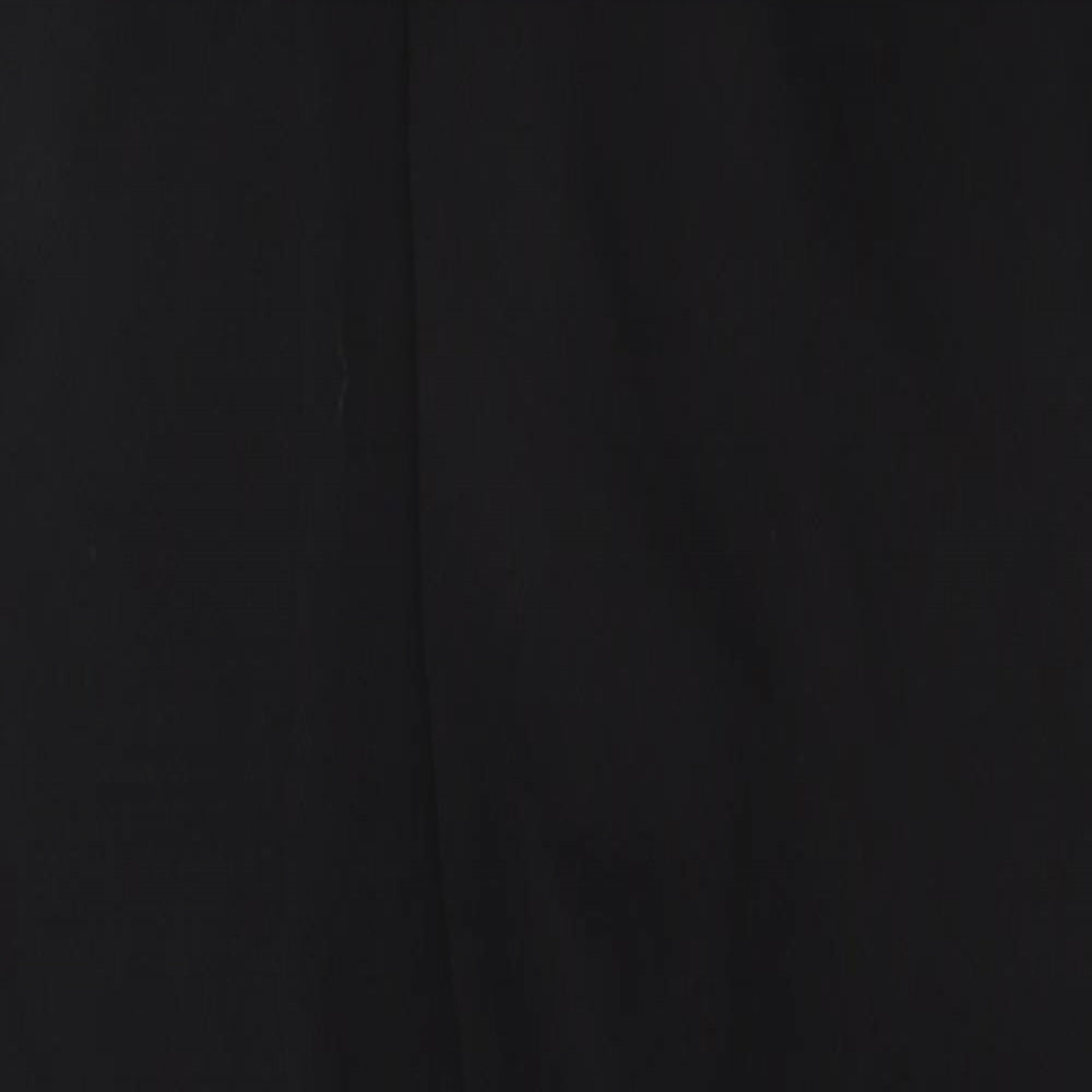 Selected Womens Black  Polyester Trousers  Size 12 L28 in Regular