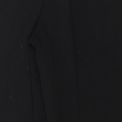 Selected Womens Black  Polyester Trousers  Size 12 L28 in Regular