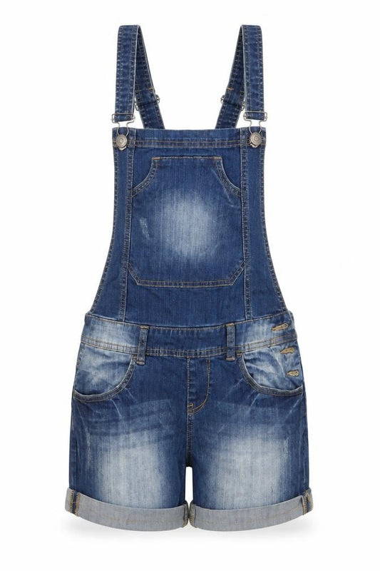 Be Inside Womens Blue  Cotton Dungaree One-Piece Size S L4 in