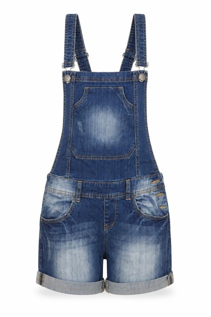 Be Inside Womens Blue  Cotton Dungaree One-Piece Size S L4 in