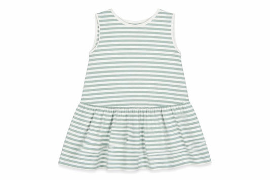 ASOS Womens Green Striped Polyester Jersey Tank Size 8 Crew Neck - Peplum