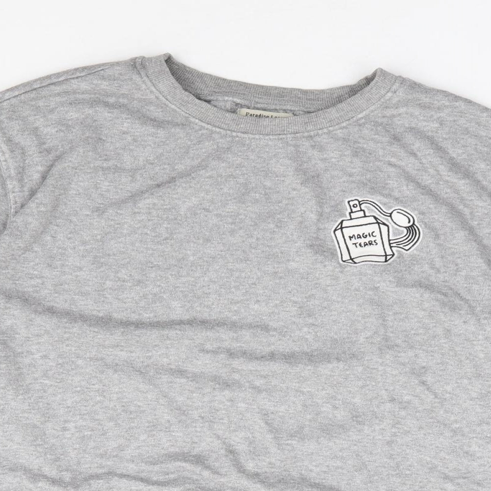 Pull & Bear Womens Grey  Cotton Pullover Sweatshirt Size S  Pullover