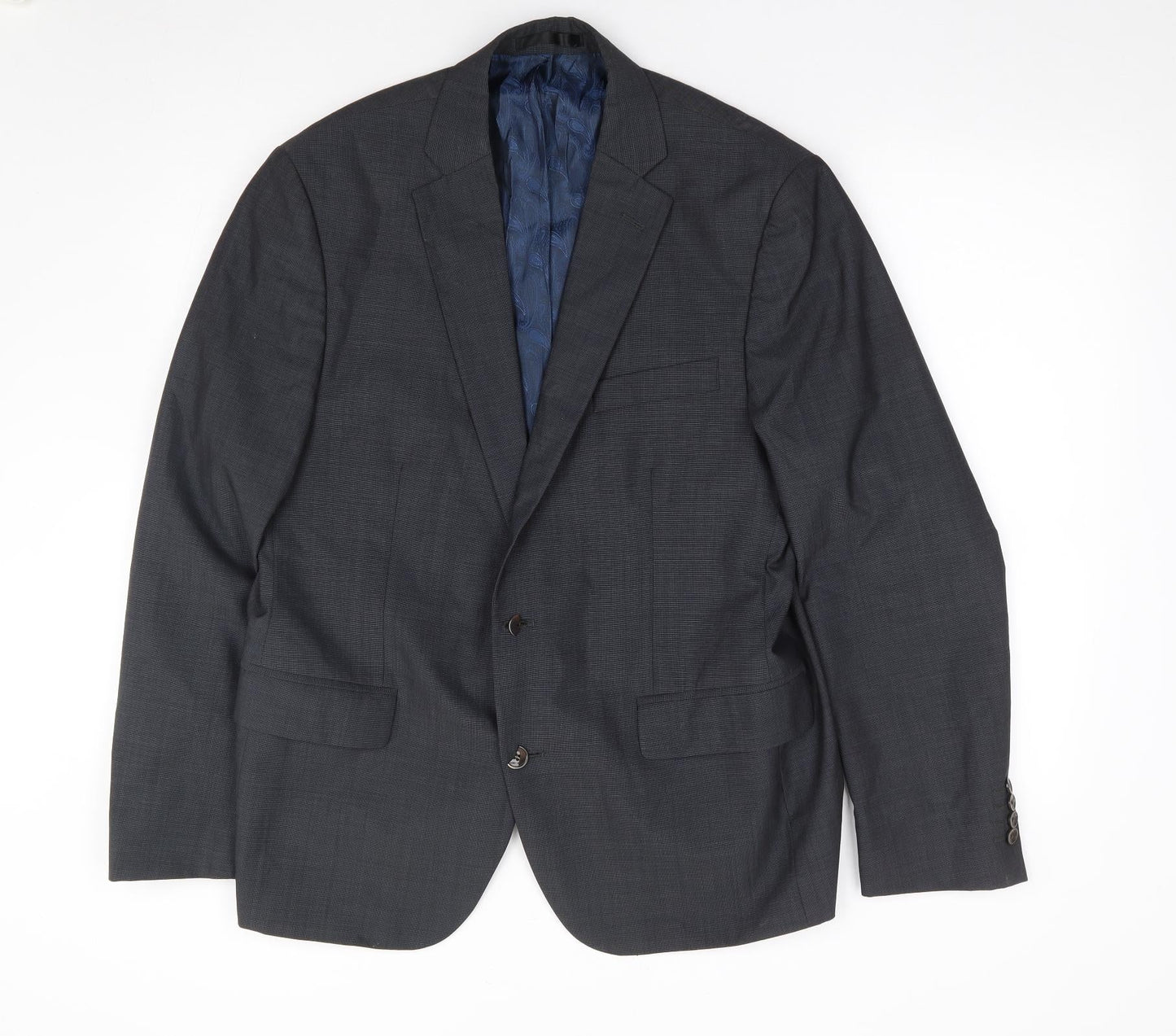 Jeo Ferrer Mens Grey  Wool Jacket Suit Jacket Size 42