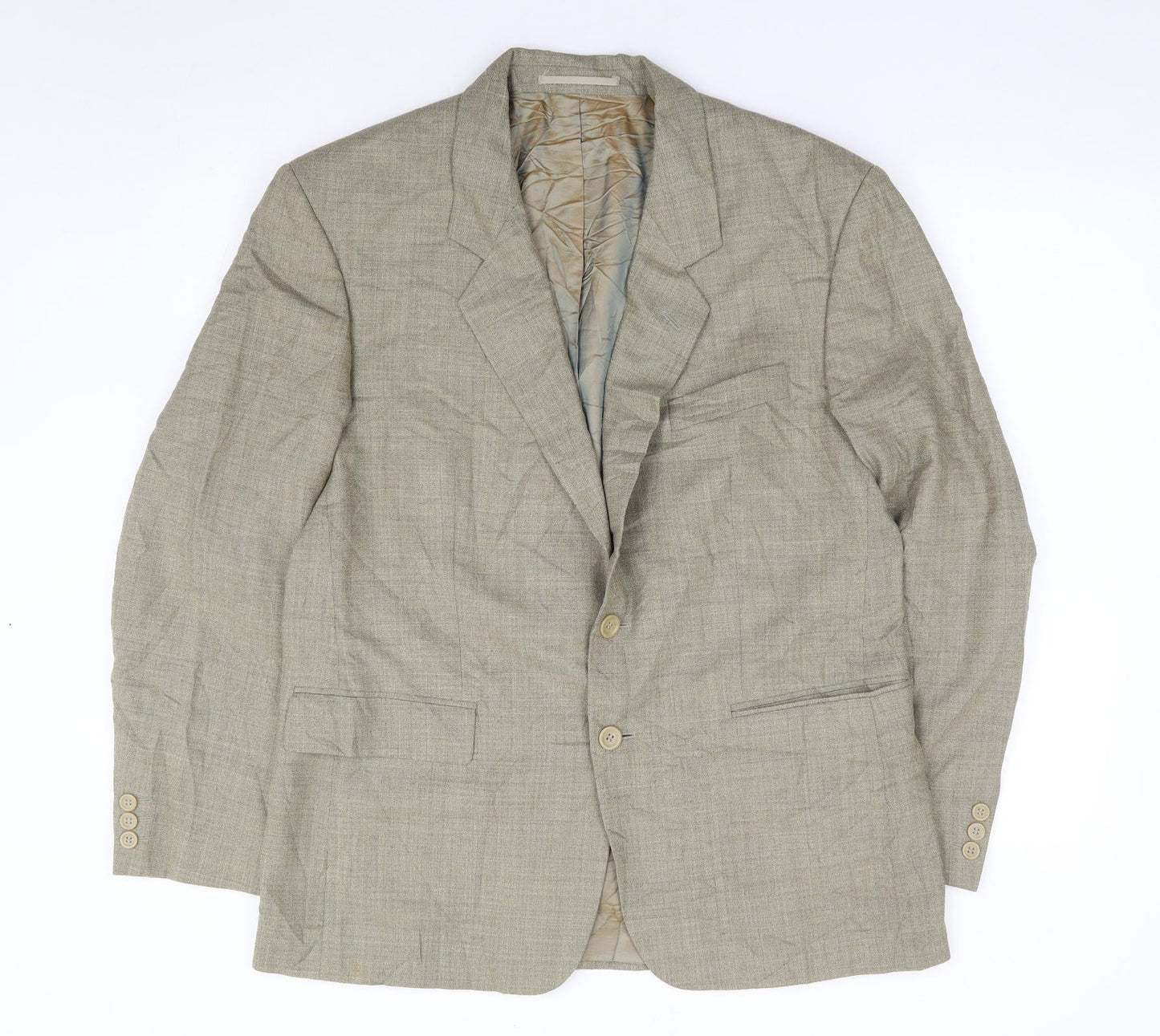 Varteks International Mens Green  Polyester Jacket Suit Jacket Size 40