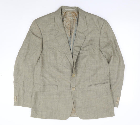 Varteks International Mens Green  Polyester Jacket Suit Jacket Size 40