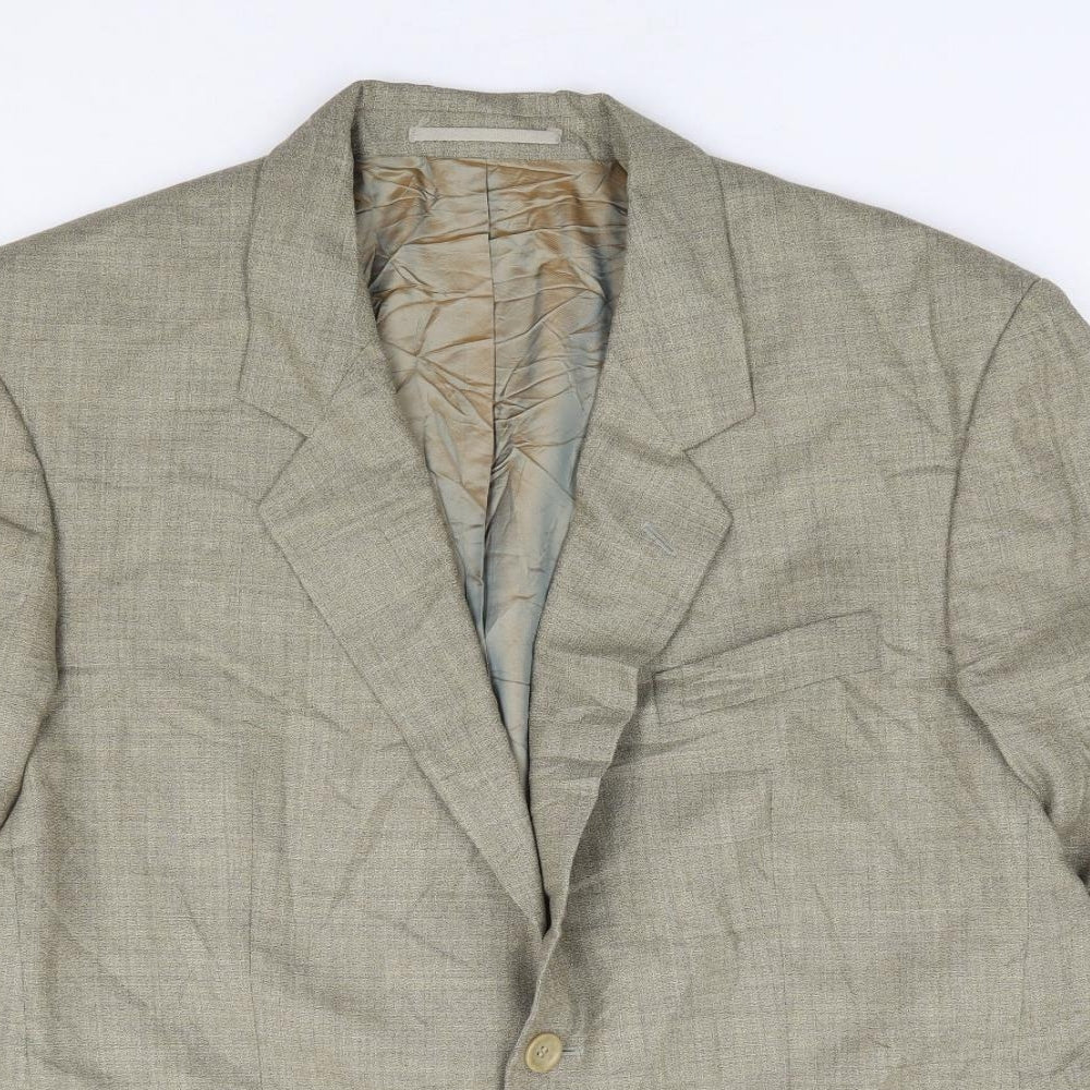 Varteks International Mens Green  Polyester Jacket Suit Jacket Size 40
