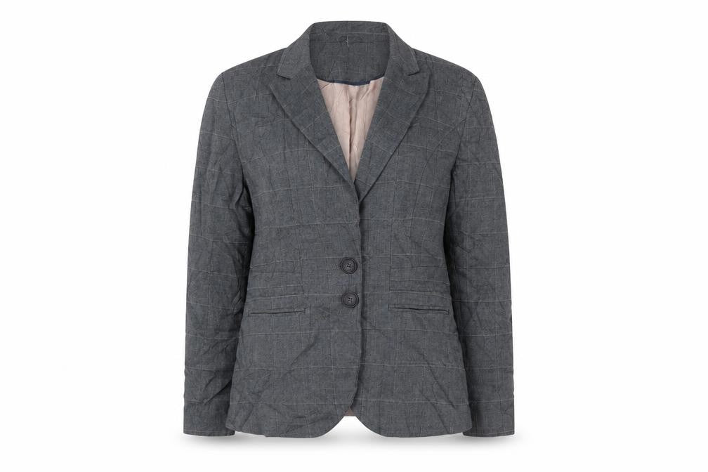 NEXT Womens Grey Check Polyester Jacket Suit Jacket Size 10
