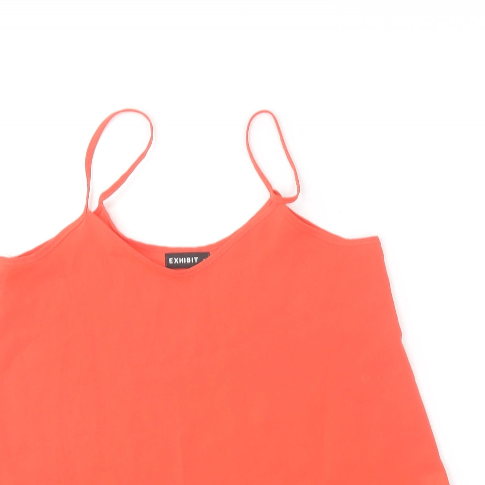 Exhibit  Womens Red  Polyester Camisole T-Shirt Size 8 Sweetheart