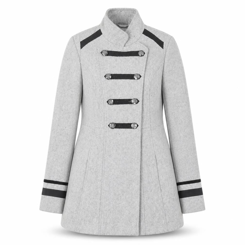 Red Herring Womens Grey   Overcoat Coat Size 10