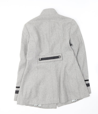 Red Herring Womens Grey   Overcoat Coat Size 10
