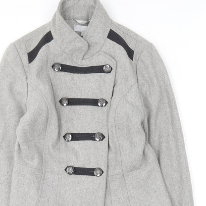 Red Herring Womens Grey   Overcoat Coat Size 10